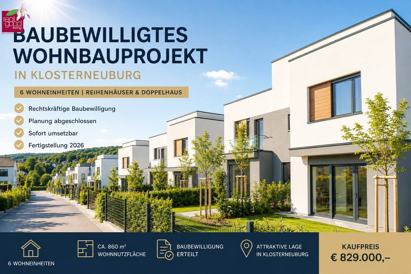 BAUBEWILLIGTES WOHNBAUPROJEKT IN KLOSTERNEUBURG