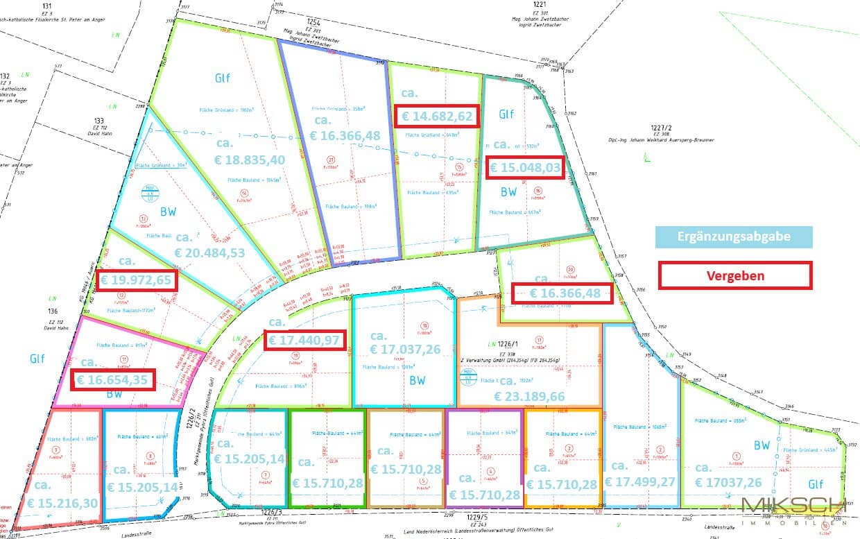 Baugrundstücke I 500m² bis 800m² I ohne Bauzwang