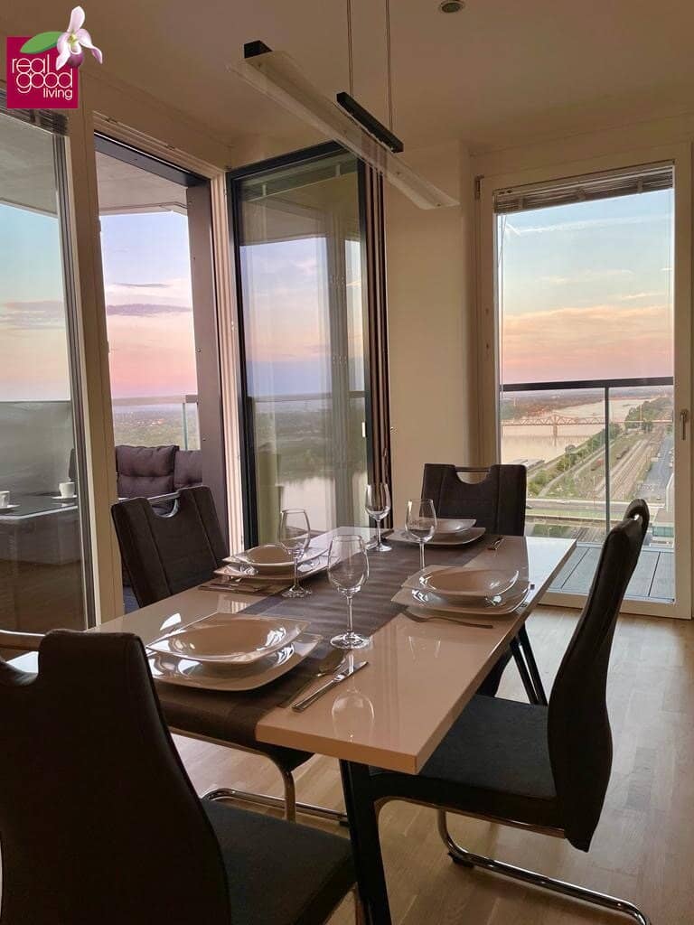 ✨ Exklusive Marina Tower | Hochgeschoss 3-Zimmer Wohnung mit direktem Donau-Blick | Voll möbliert | Befristet vermietet bis 30.09.2026 | Top Investment oder Eigennutzung ++