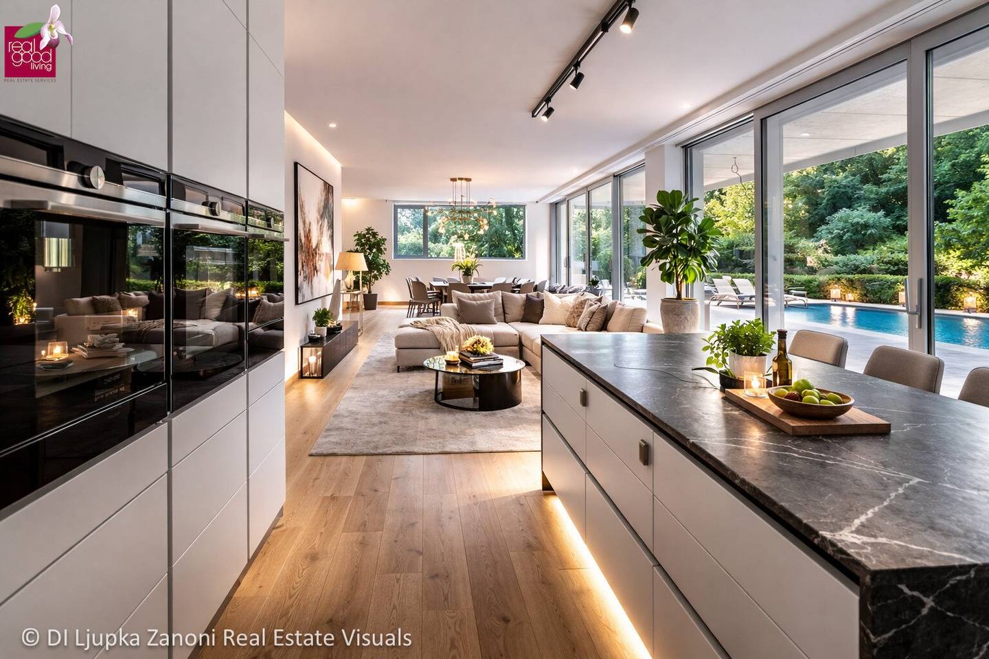 36 °C DRAUSSEN. COOL WOHNEN. VOLLKLIMATISIERTE DESIGNVILLA – SOFORT BEZIEHBAR