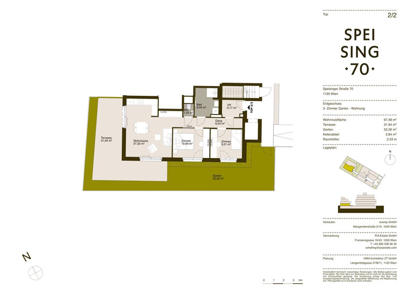 Neubau | Exklusive 3-Zimmer-Gartenwohnung in ruhiger Innenhoflage
