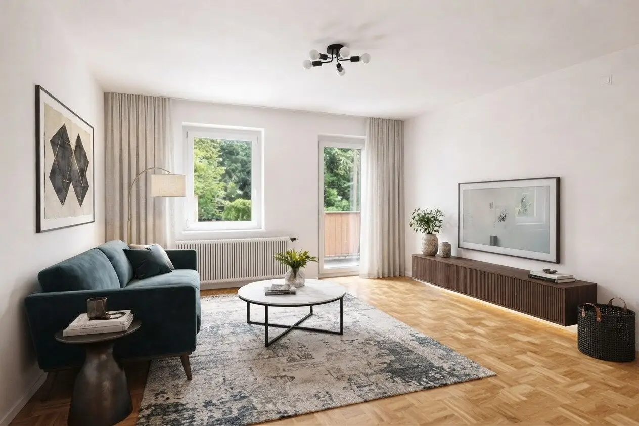 Bezugsfreie 3-Zimmer-Wohnung mit Balkon gegenüber dem Hugo-Wolf-Park