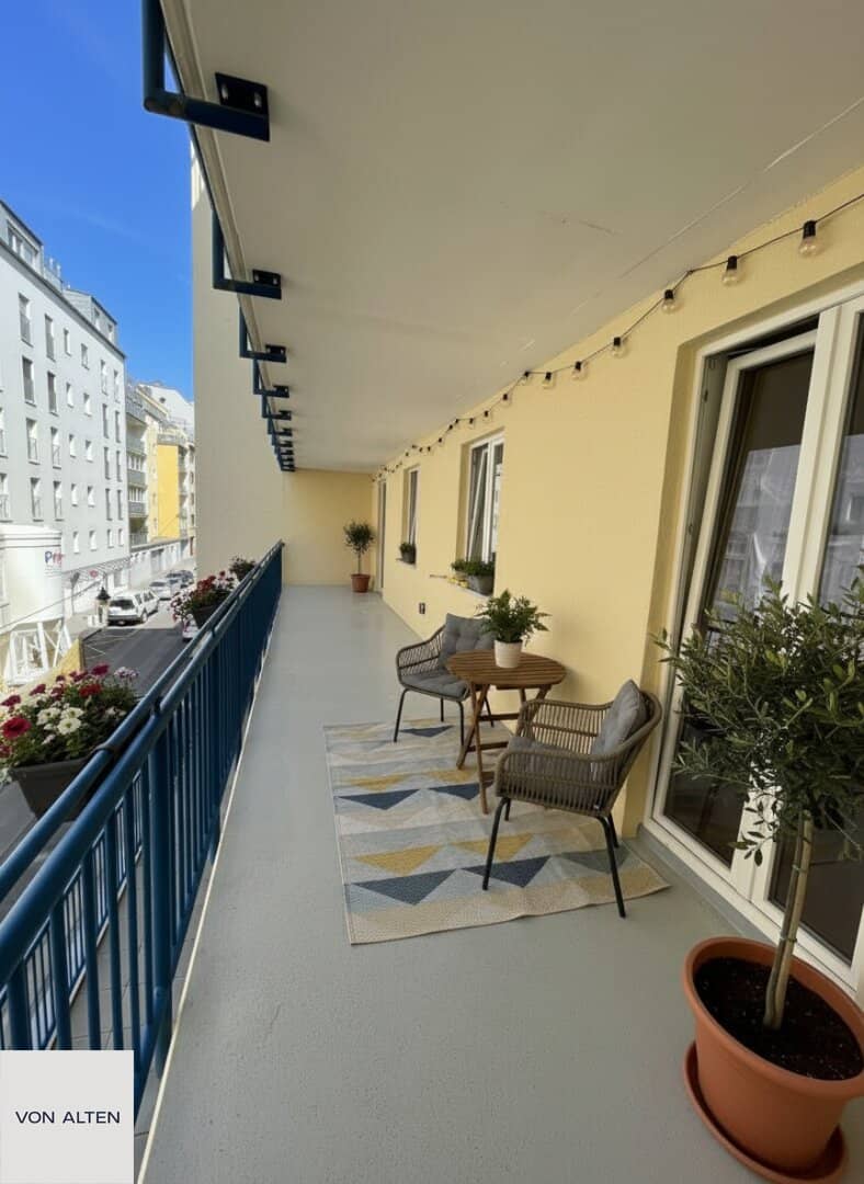 Freier MZ: Ruhige 3-Zimmer-Wohnung mit Loggia nahe Mariahilfer Straße ***befristet vermietet***