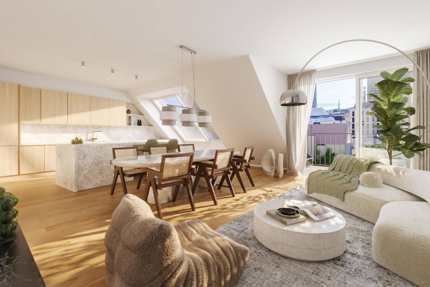 DACHGESCHOSS-MAISONETTE MIT 54 m² DACHTERRASSE | 3 SCHLAFZIMMER, BÜRO, FERNBLICK ÜBER DEN PRATER
