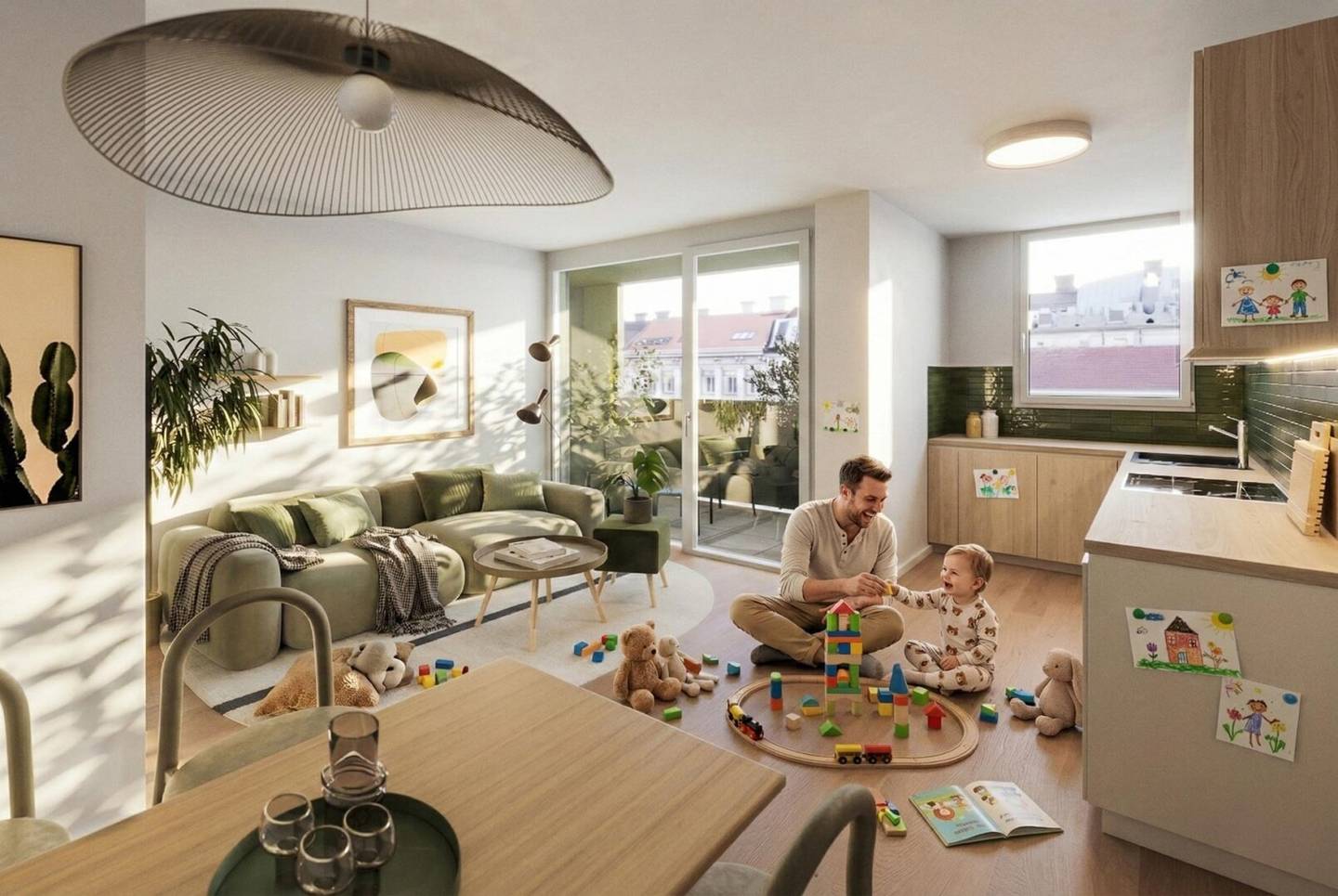 GEKÜHLTE 2 ZIMMER IM OBERSTEN REGELGESCHOSS | HELL, LOGGIA – ERSTBEZUG DIREKT AN DER U3