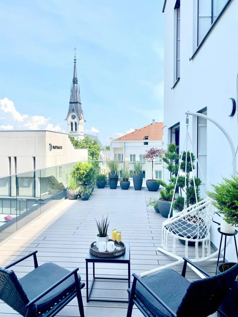 Luxuriöses Terrassenwohnung über den Dächern von Traun! Die Residenz erwartet Sie!
