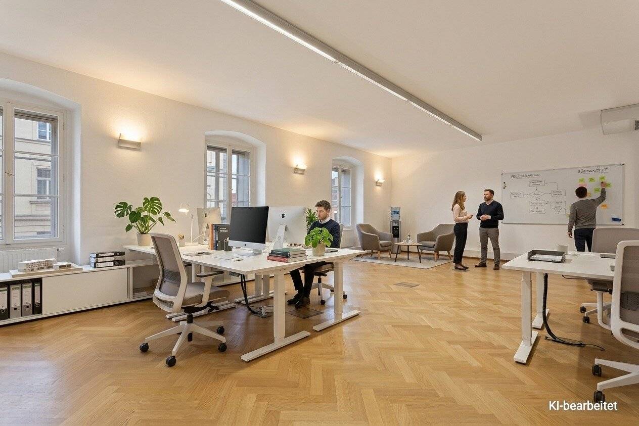Großraum Wohlfühlbüro mit Geschichte – Stilvoll Arbeiten am Heuplatz! - Bis zu 1.000 Mbits!