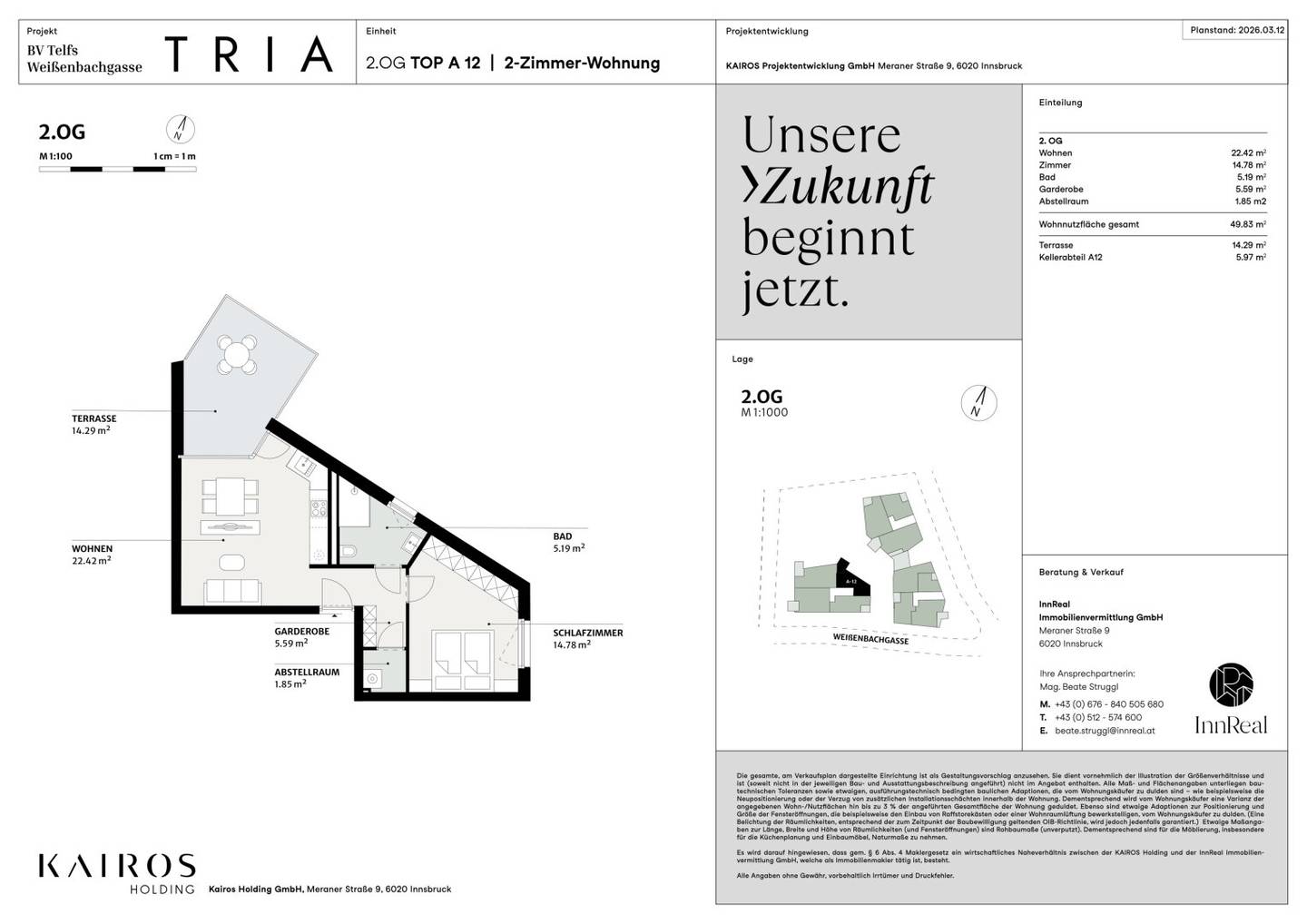 TRIA Telfs – Drei Häuser. Ein Statement. Null Ausreden. Haus A - Top 12