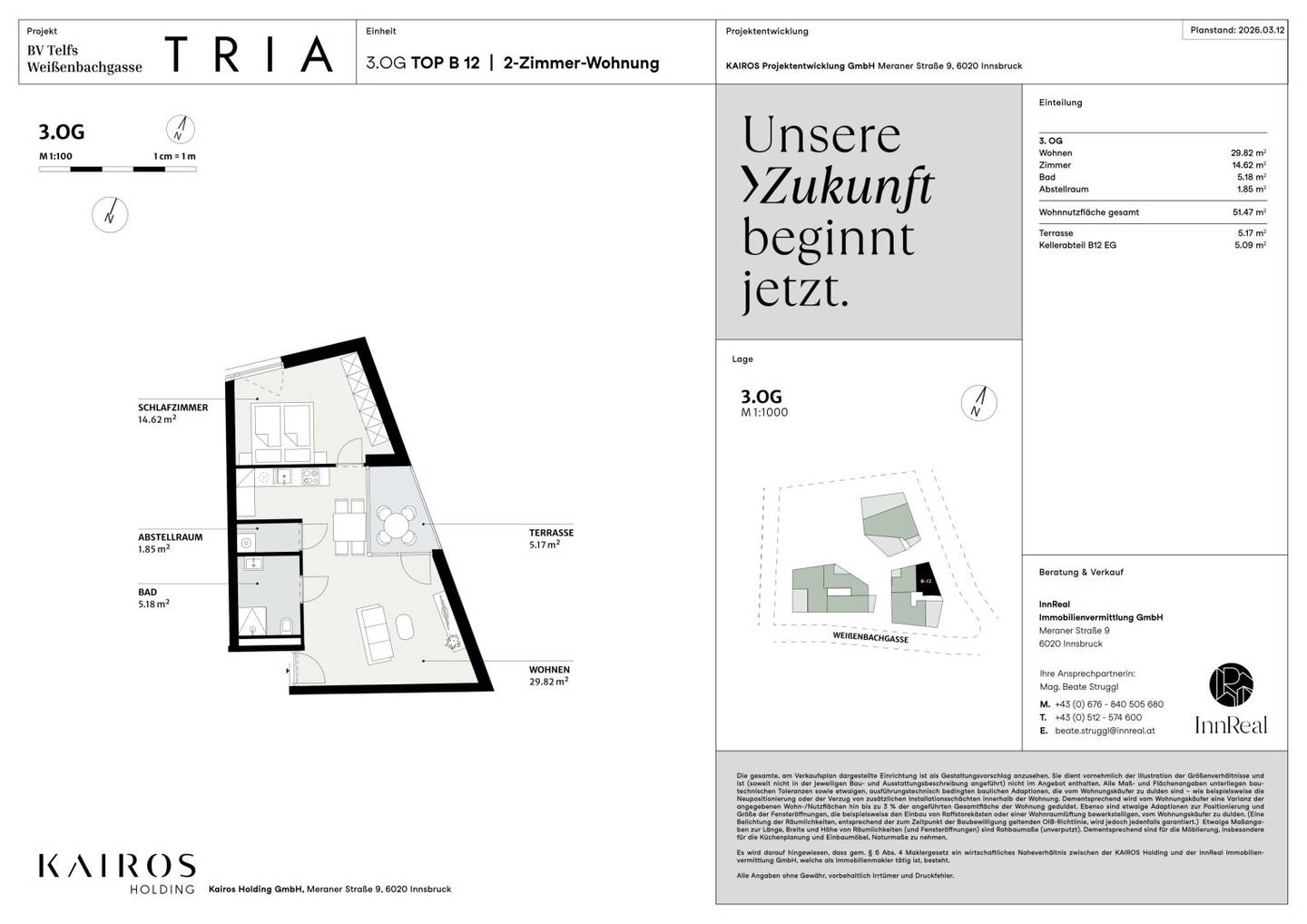TRIA Telfs – Drei Häuser. Ein Statement. Null Ausreden. Haus B - Top 12