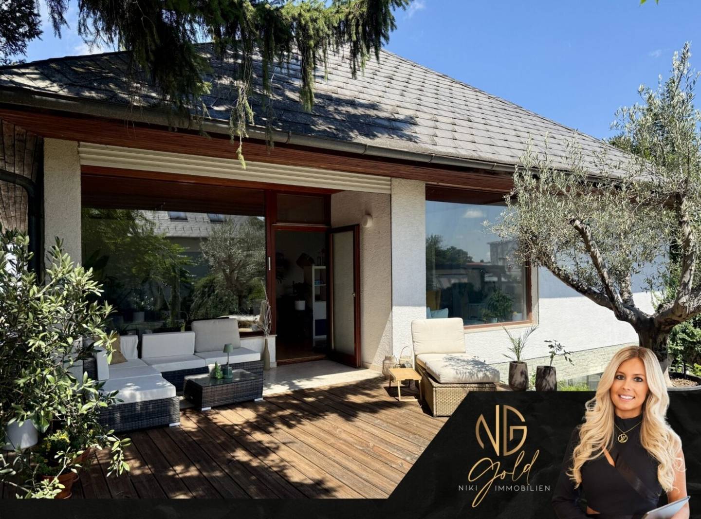 Einfamilienhaus mit Garten, Terrasse, Wohnkeller mit Wellnessoase  – Grüne Oase an der Stadtgrenze zu Baden in Tribuswinkel