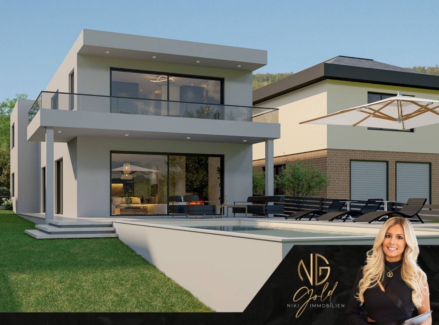 Exklusives Neubau-Luxus-Einfamilienhaus mit Pool in Müllendorf