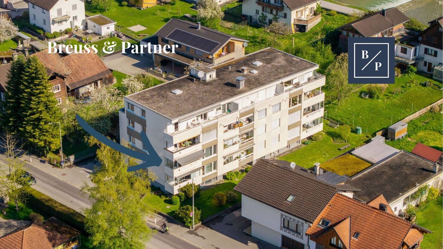 Großzügige und helle 4-Zi-Wohnung in Dornbirn in guter Lage mit 2 Balkonen, Garage & Aufzug