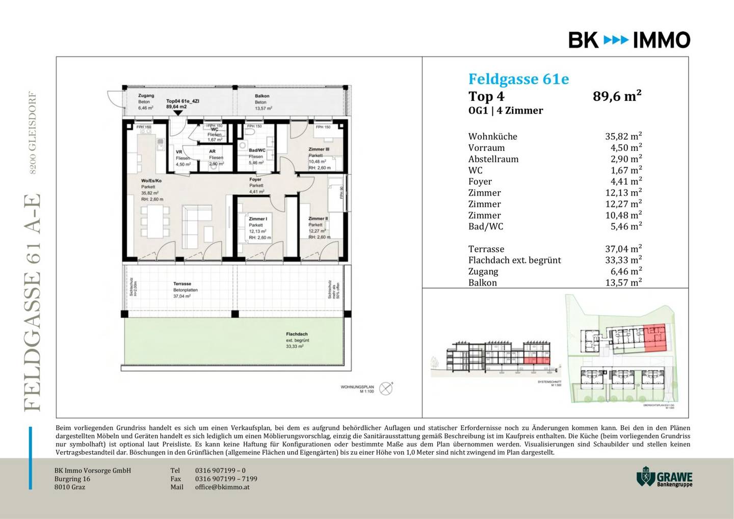 +++ PROVISIONSFREI+++ Lichtfuchflutete Neubauwohnung mit großem Freibereich im Gleisdorfer Zentrum!