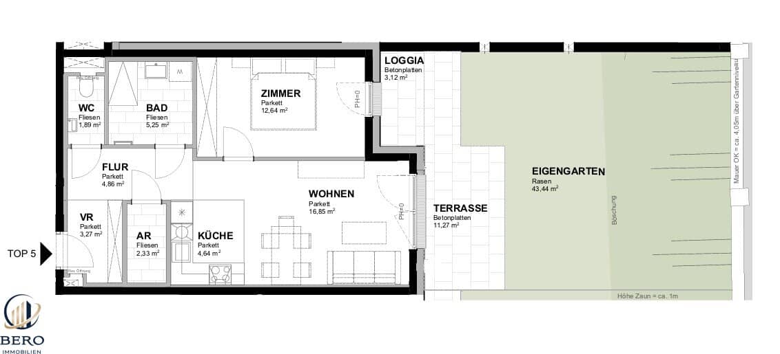 Fantastische 2-Zimmer-Gartenwohnung! Erstbezug! 2 Wohnhäuser in Bestlage – (nur) noch 15 Wohnungen in verschiedenen Größen frei! PROVISIONSFREI!