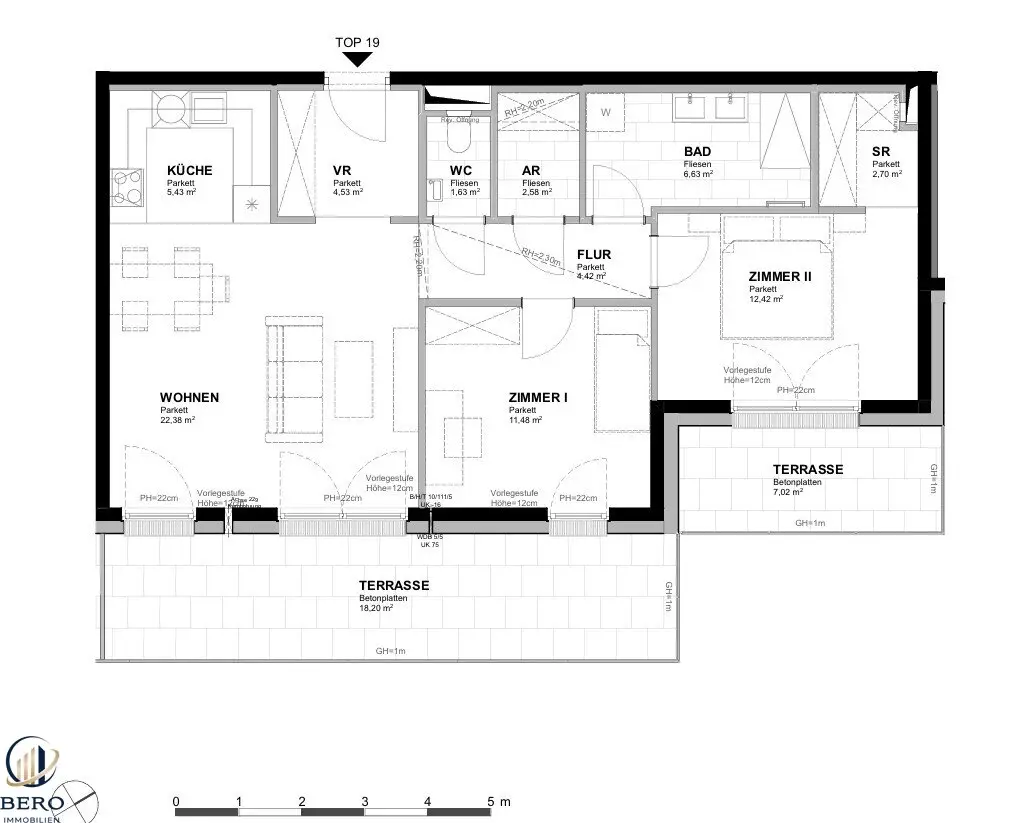 Fantastische 3-Zimmer-Terrassenwohnung! Erstbezug! 2 Wohnhäuser in Bestlage – (nur) noch 14 Wohnungen in verschiedenen Größen frei! PROVISIONSFREI!
