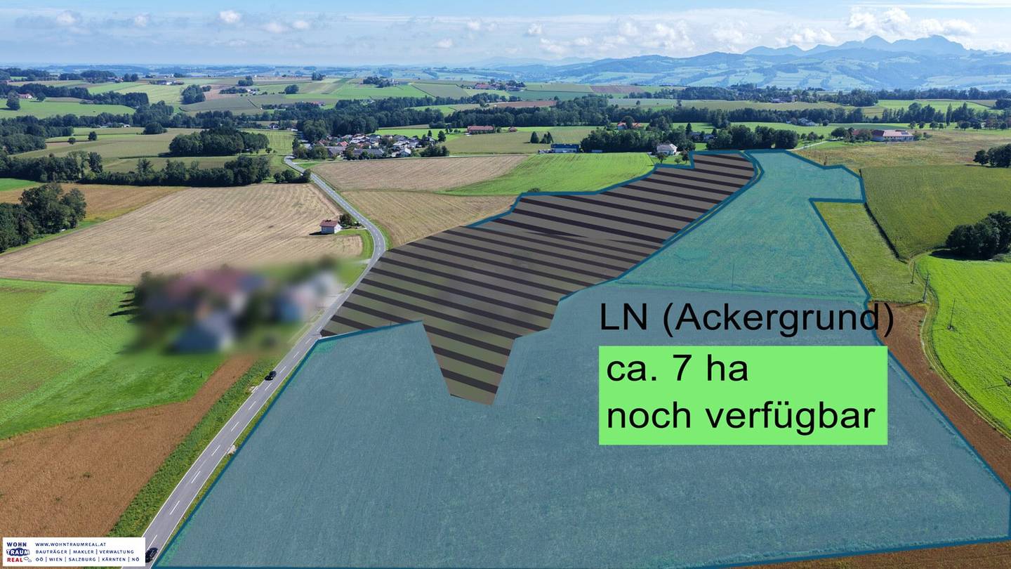 UPDATE: NOCH 7 ha Ackergrund in bester Lage bei Pettenbach VERFÜGBAR