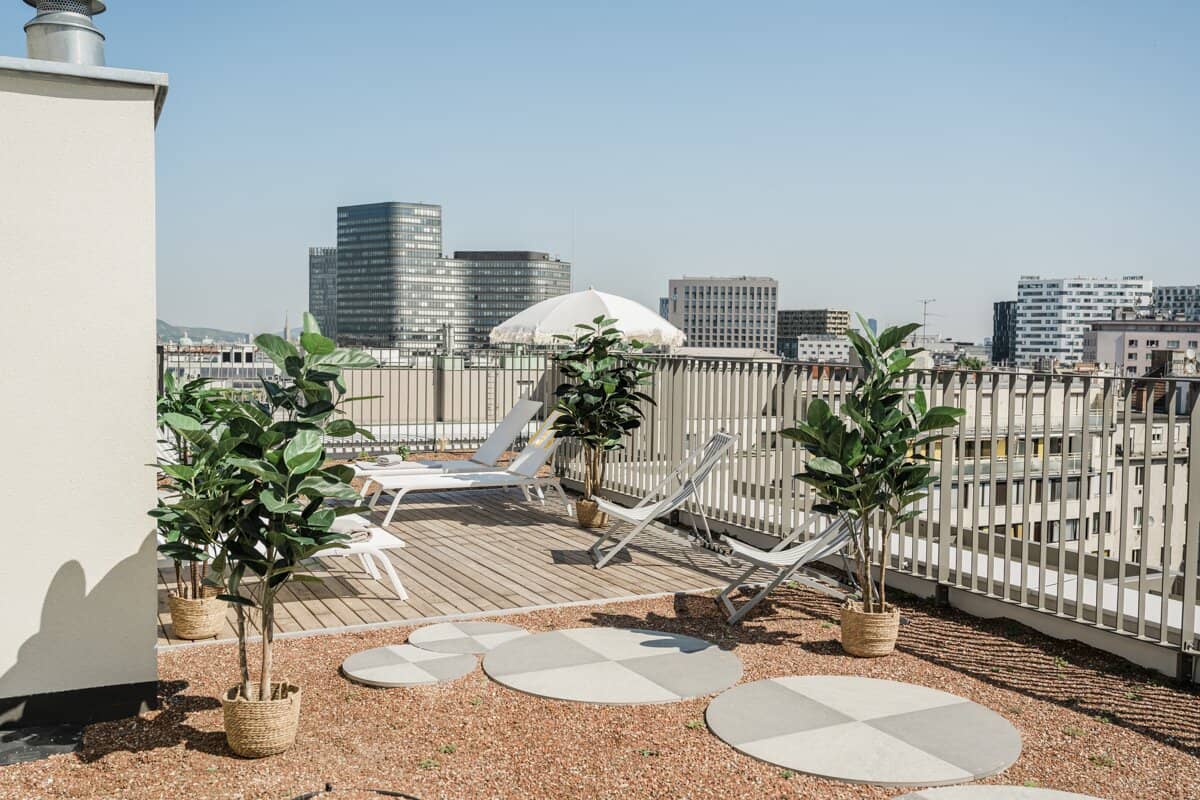 Stylische Kleinraumwohnung mit Rooftop, Gym & Sauna!