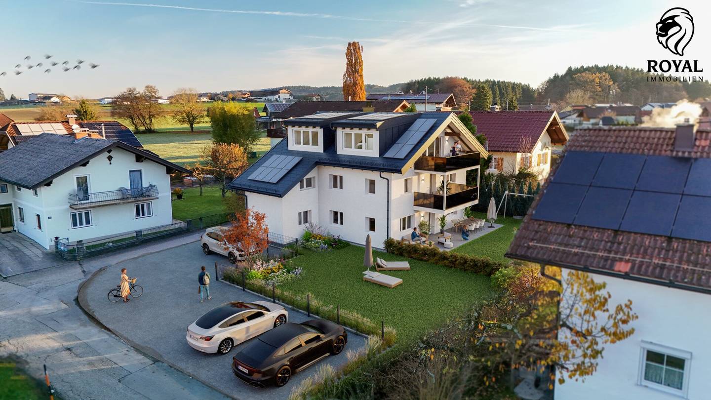 Wohnen wo andere Urlaub machen 3-Zimmer DG-Wohnung mit Balkon in Mattsee mit Seeblick