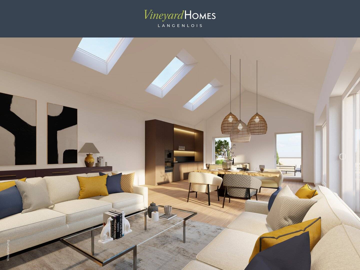 Langenlois, 3-Zimmer-Penthouse-Eigentumswohnung: 142 m² Wfl., 84 m² Terrasse