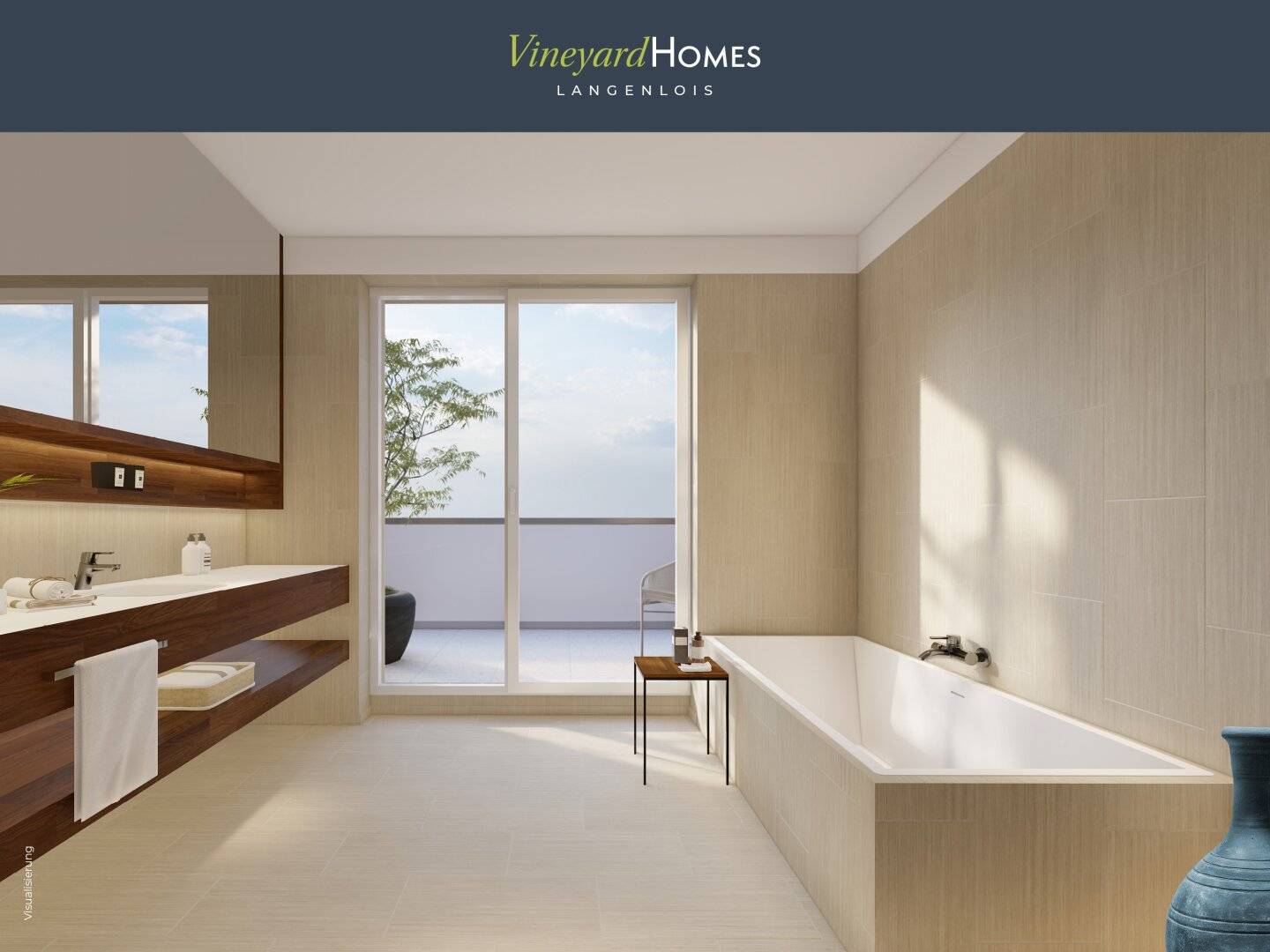 Langenlois, 3-Zimmer-Penthouse-Eigentumswohnung: 142 m² Wfl., 84 m² Terrasse