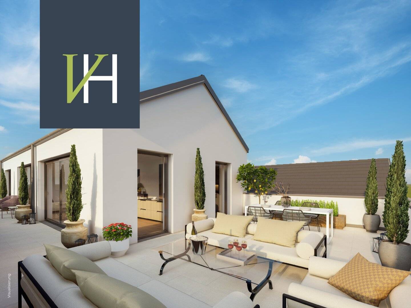 Langenlois, 3-Zimmer-Penthouse-Eigentumswohnung: 142 m² Wfl., 84 m² Terrasse