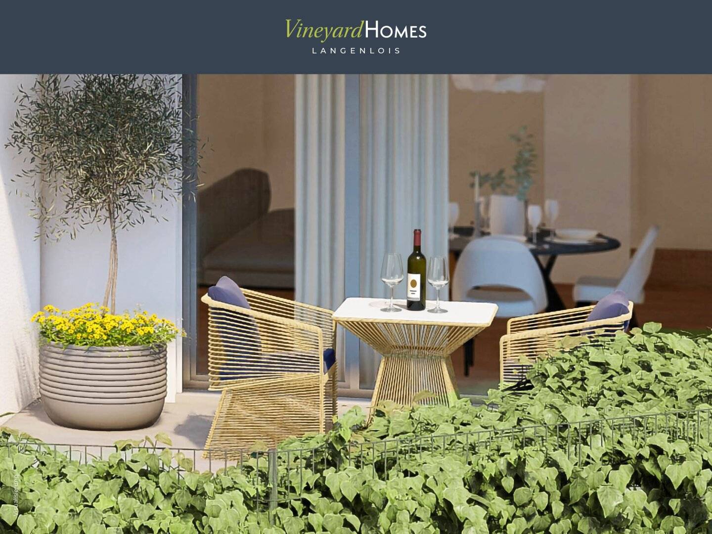 Langenlois, 2-Zimmer-Eigentumswohnung: 57 m² Wfl. zzgl. Terrasse und Garten