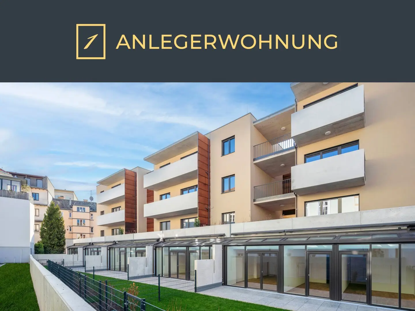 Anlegerwohnung: Krems, Altstadt, Neubau: 3 Zimmer, 72 m² Wfl., Terrasse, Grünfläche