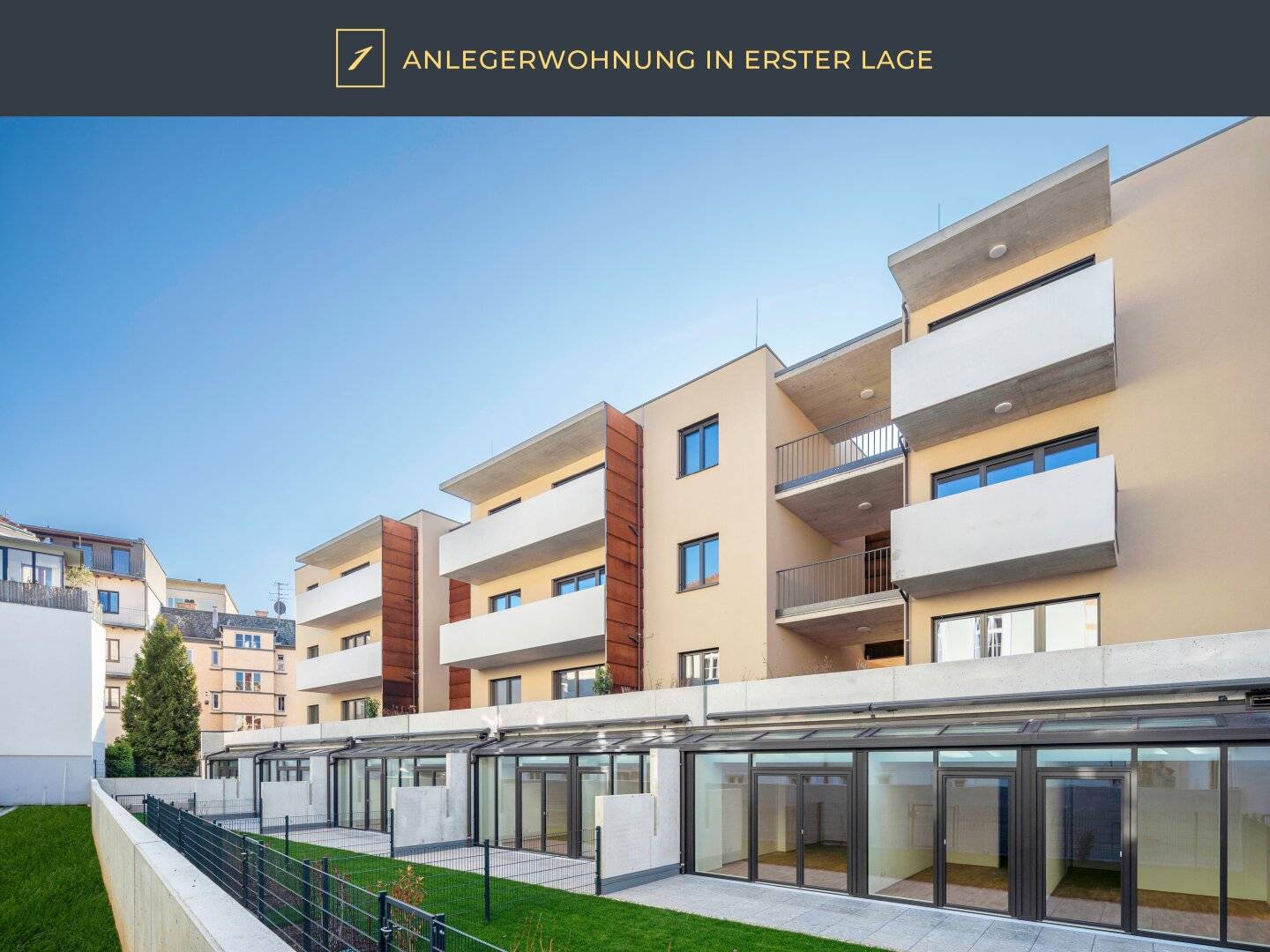 Anlegerwohnung: Krems, Altstadt, Neubau: 2 Zimmer, 53 m² Wfl., Terrasse, Garten