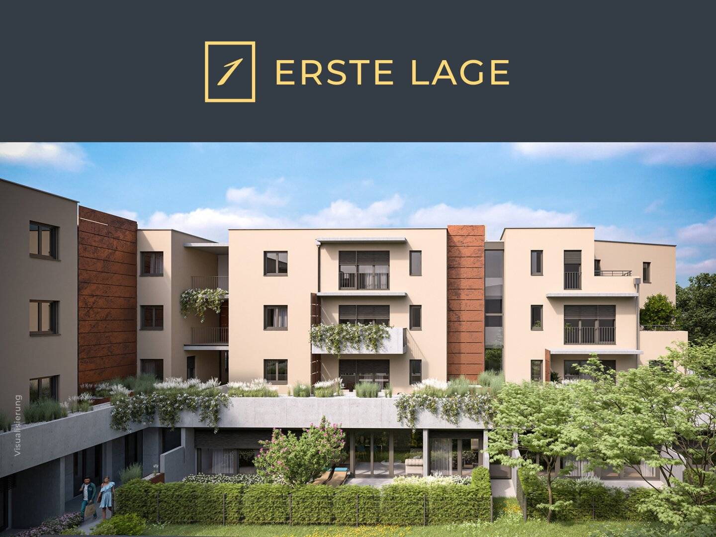Perfekt für Anleger! Altstadt, Neubau, Erstbezug: 2 Zimmer, 57m² Wfl., 109m² Außenbereiche, H8/T2