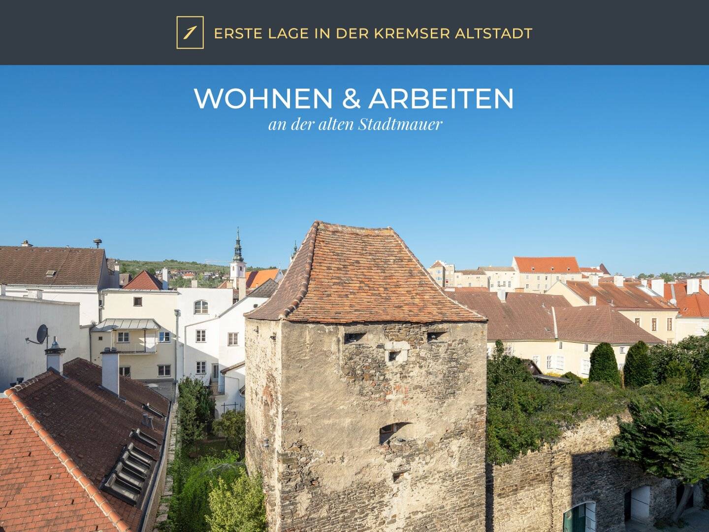 LIVING &amp; WORKING, Krems, Old Town, New Building, First Occupancy: 3 rooms, 87 m² living area, Loggia