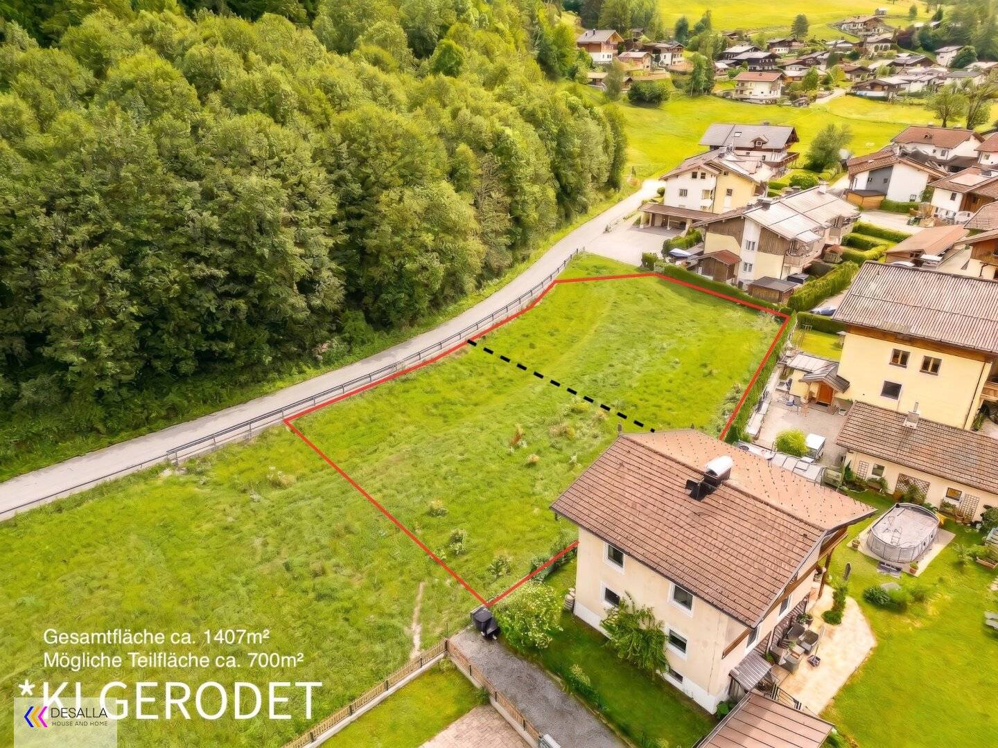 BESONDERES BAUGRUNDSTÜCK IN MARIA ALM - Teilfläche ca. 700m², Gesamtfläche 1407m²
