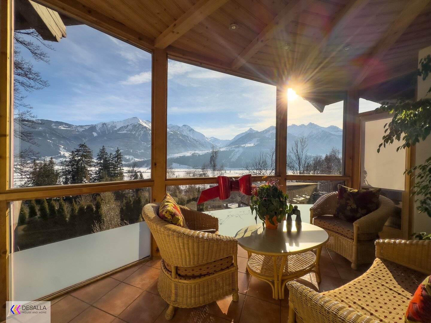 Panoramablick auf das Kitzsteinhorn - Apartmenthaus