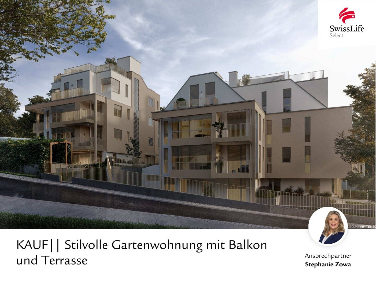 Stilvolle Gartenwohnung mit Balkon und Terrasse