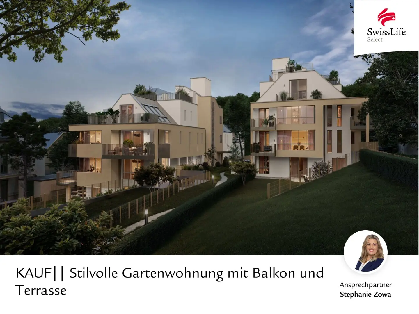 Stilvolle Gartenwohnung mit Balkon und Terrasse