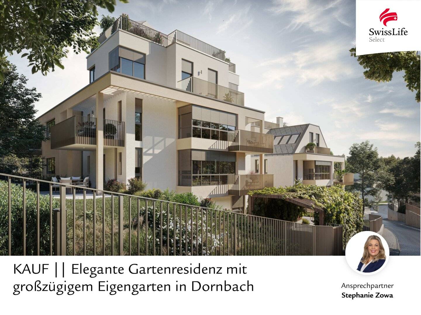 Elegante Gartenresidenz mit großzügigem Eigengarten in Dornbach