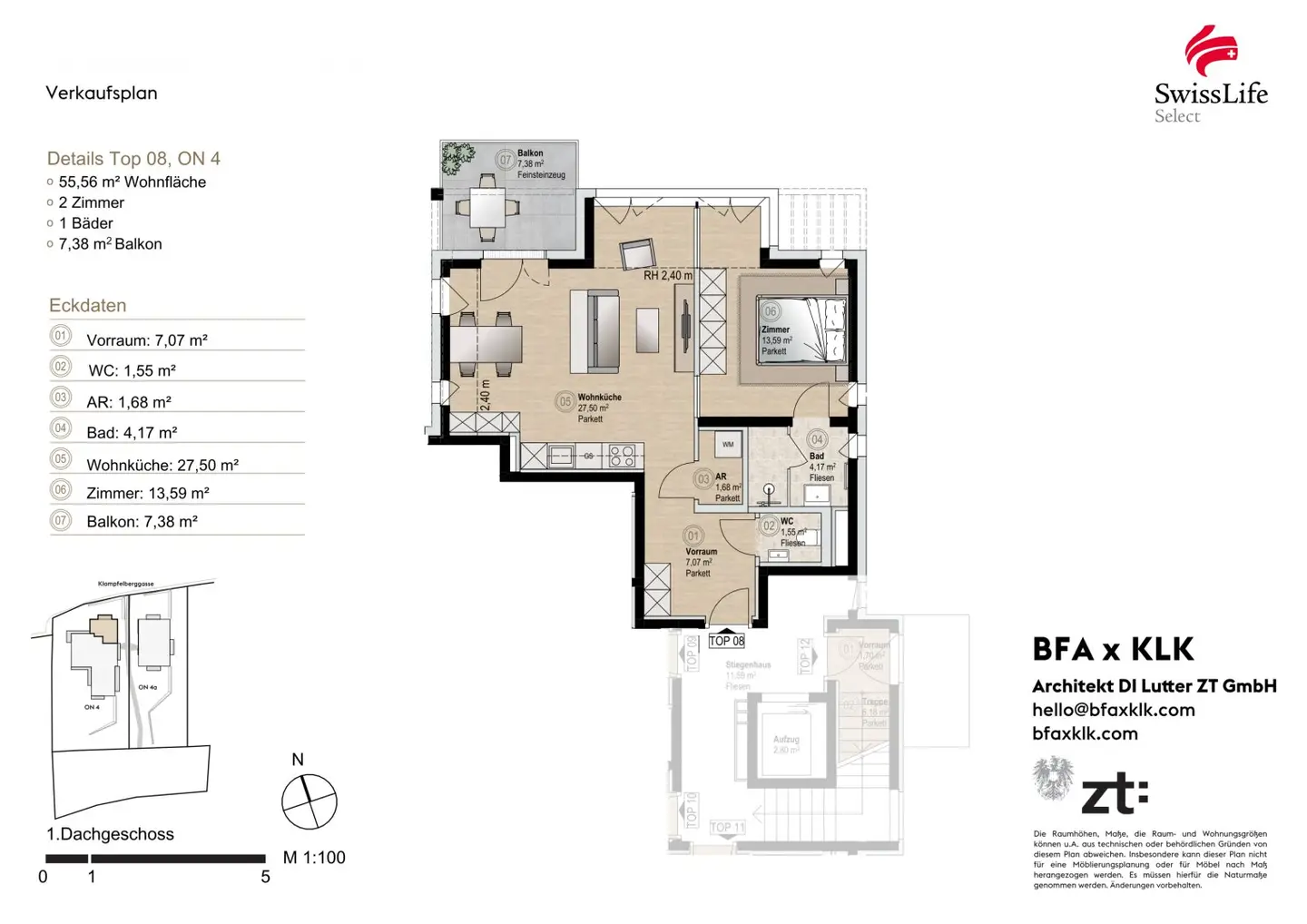 Zeitlose Architekturwohnung mit Balkon und hochwertiger Ausstattung