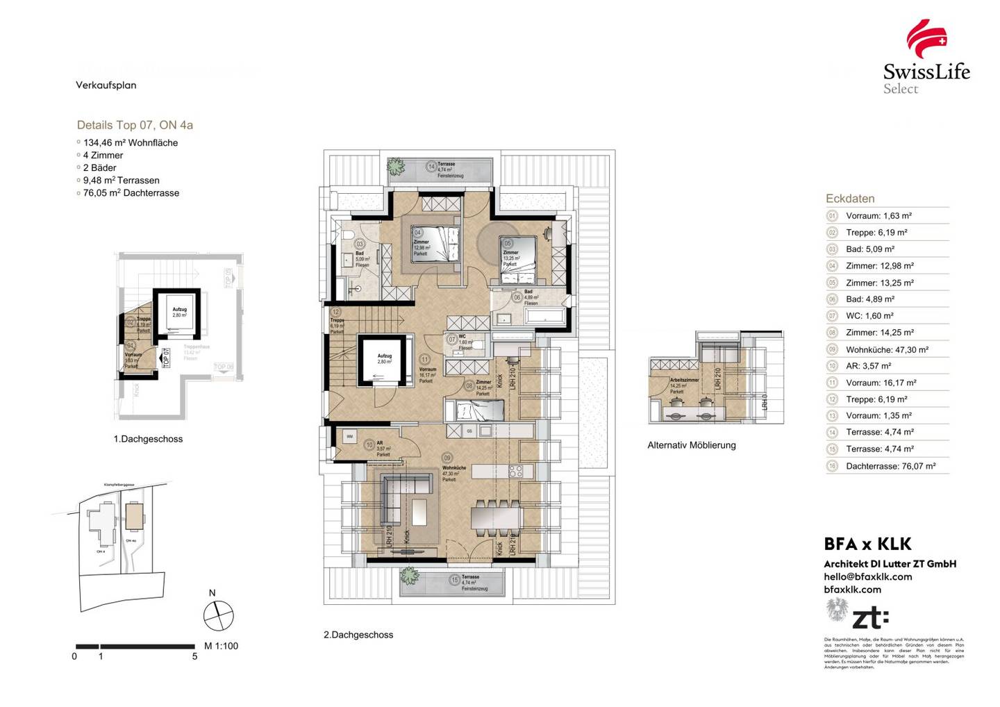 Luxuriöse Penthouse-Residenz über den Baumkronen Dornbachs