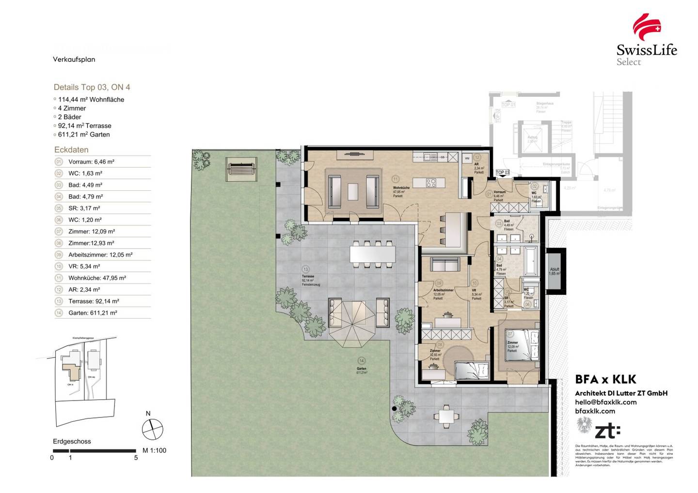 Außergewöhnliche Gartenresidenz mit über 600 m² Privatgarten