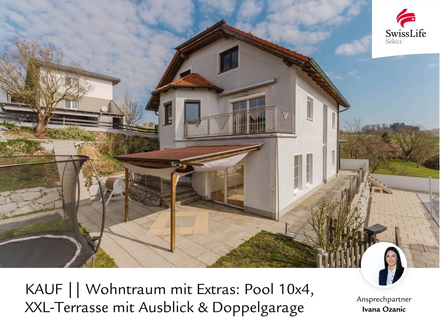 Wohntraum mit Extras: Pool 10x4, XXL-Terrasse mit Ausblick & Doppelgarage