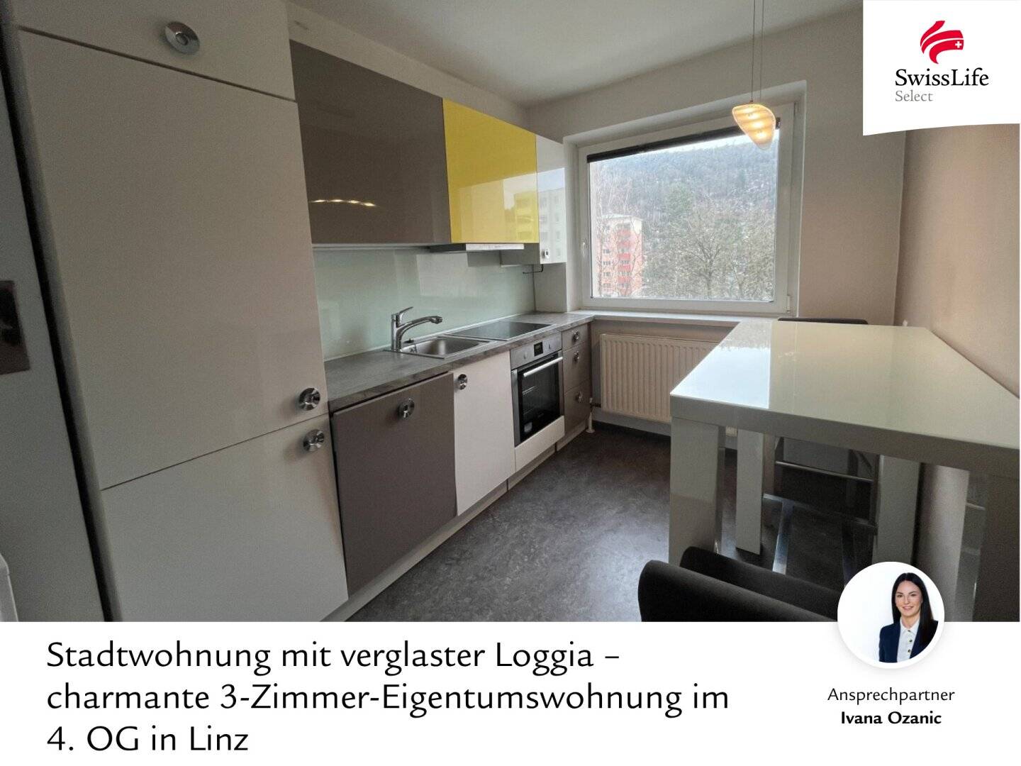 Stadtwohnung mit verglaster Loggia – charmante 3-Zimmer-Eigentumswohnung im 4. OG in Linz