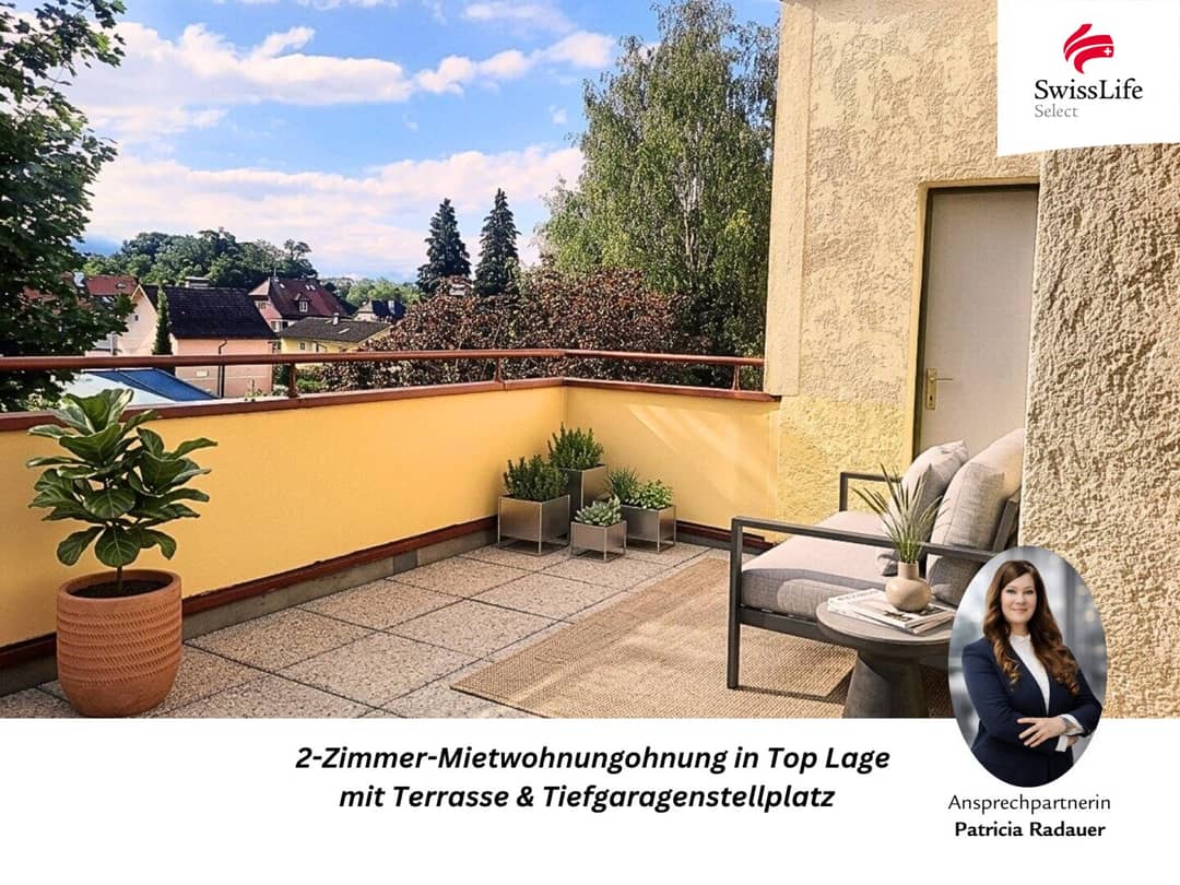 2-Zimmer-Mietwohnung in Bestlage – Sonnige Terrasse, Tiefgaragenstellplatz und Altstadtnähe