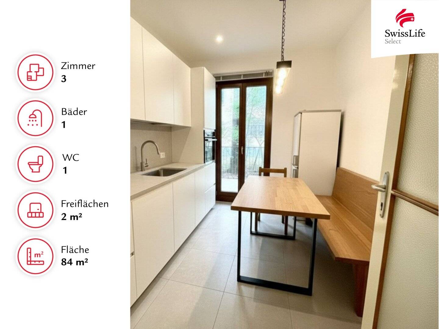 Ruhige Innenhoflage trifft Stadtflair – 3-Zimmer-Wohnung nahe Zentrum Baden
