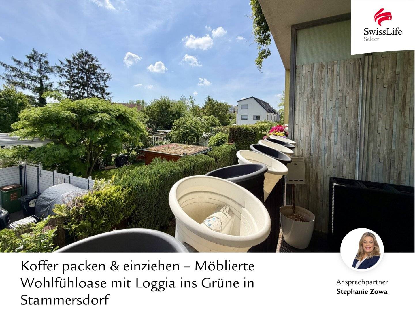 Koffer packen & einziehen – Möblierte Wohlfühloase mit Loggia ins Grüne in Stammersdorf