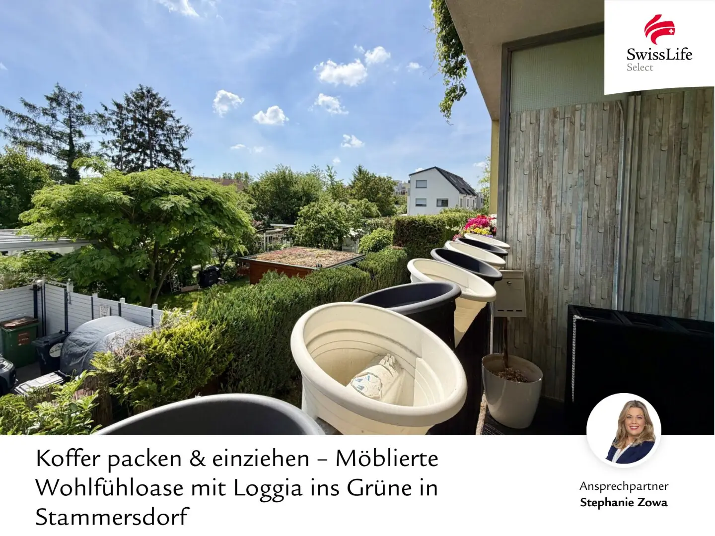 Koffer packen & einziehen – Möblierte Wohlfühloase mit Loggia ins Grüne in Stammersdorf