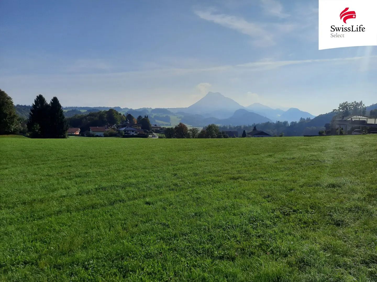Seltene Gelegenheit in Hof bei Salzburg – Exklusives Baugrundstück mit Bergpanorama und möglichem Fuschlseeblick.