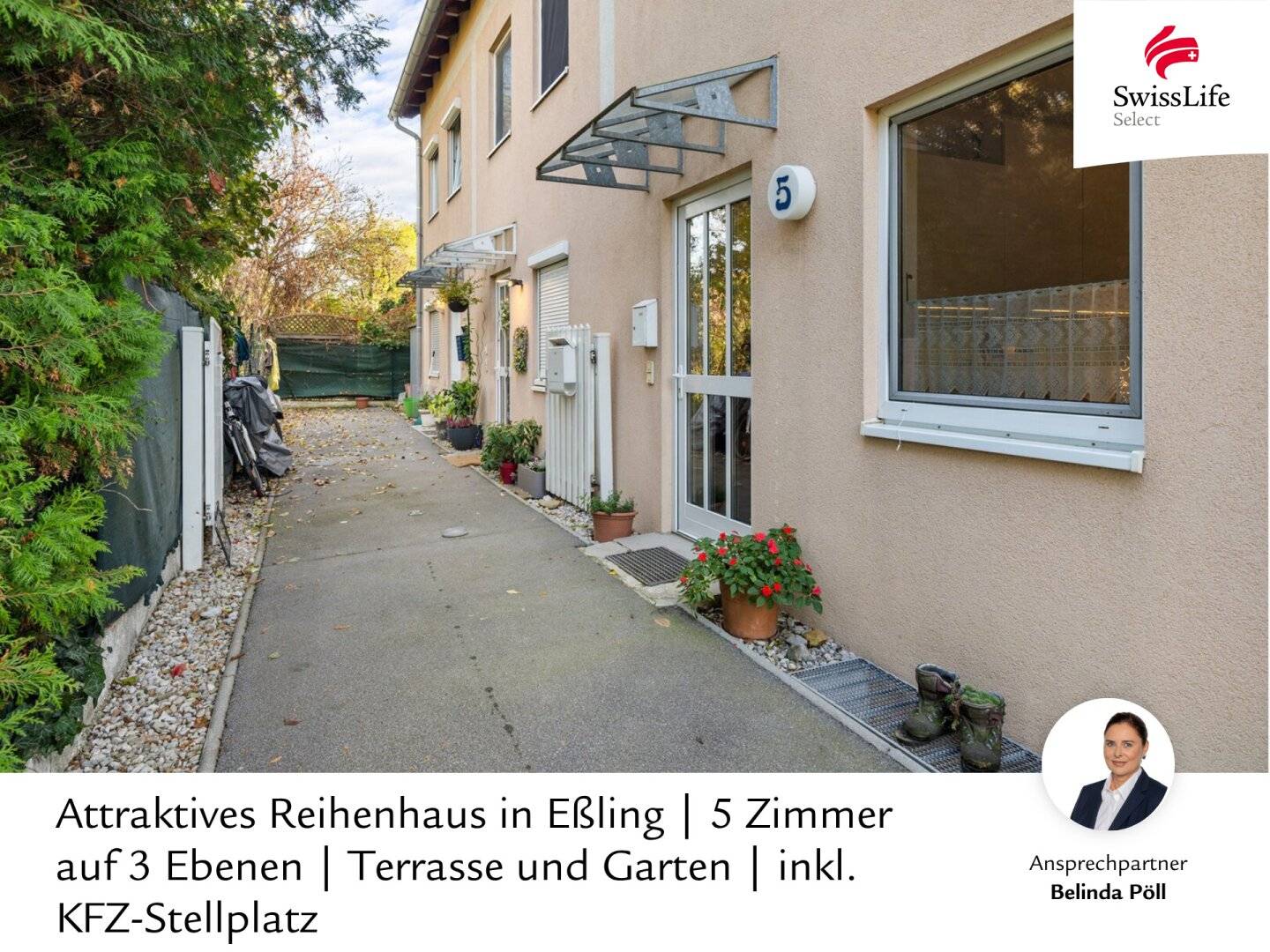 Attraktives Reihenhaus in Eßling | 5 Zimmer auf 3 Ebenen | Terrasse und Garten | inkl. KFZ-Stellplatz