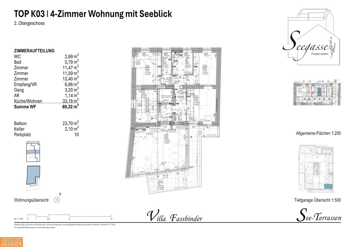 Lichtdurchflutete Wohnung mit Seeblick und großer Terrasse in Bestlage von Gmunden