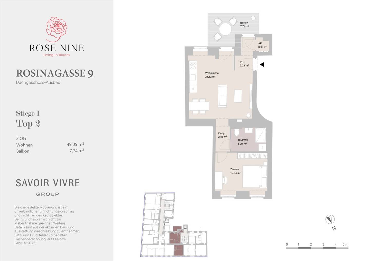Wunderschöne 2 Zi Wohnung im Erstbezug  mit Aussenfläche - Rose Nine