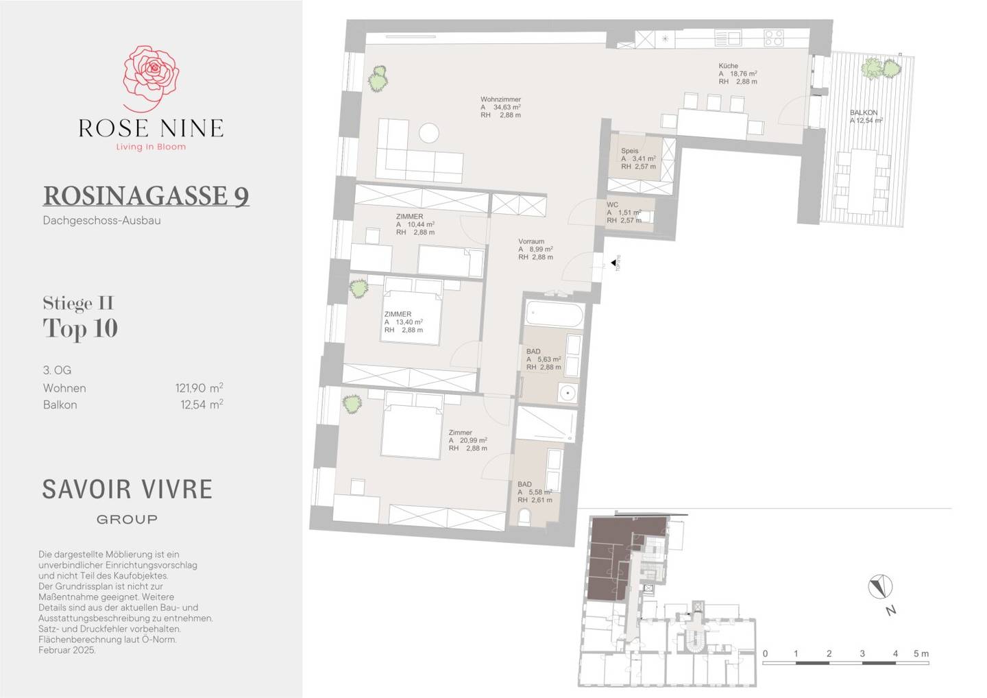 Exklusive 5 Zi. Altbauwohnung mit großer Aussenfläche im Erstbezug - Rose Nine