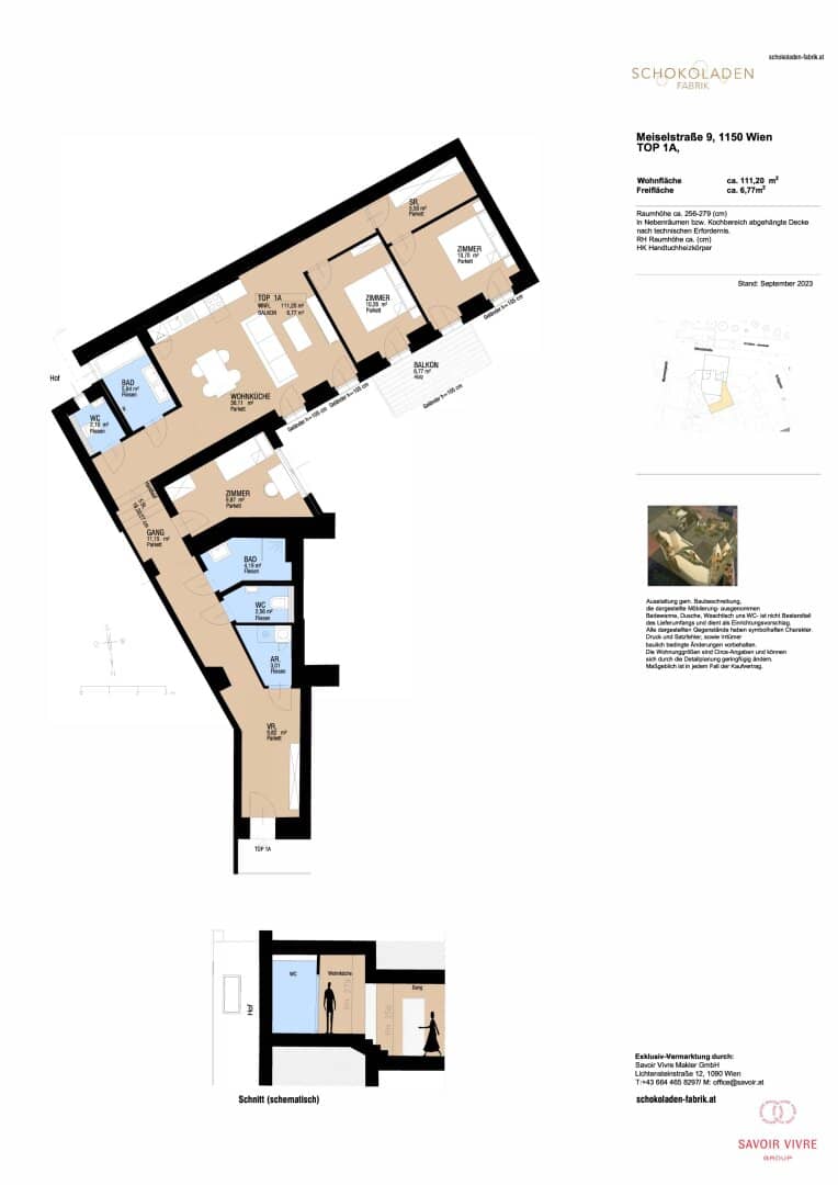 4 Zimmer Balkonwohnung mit 2 Bädern in Ruhelage - DIE SCHOKOLADENFABRIK